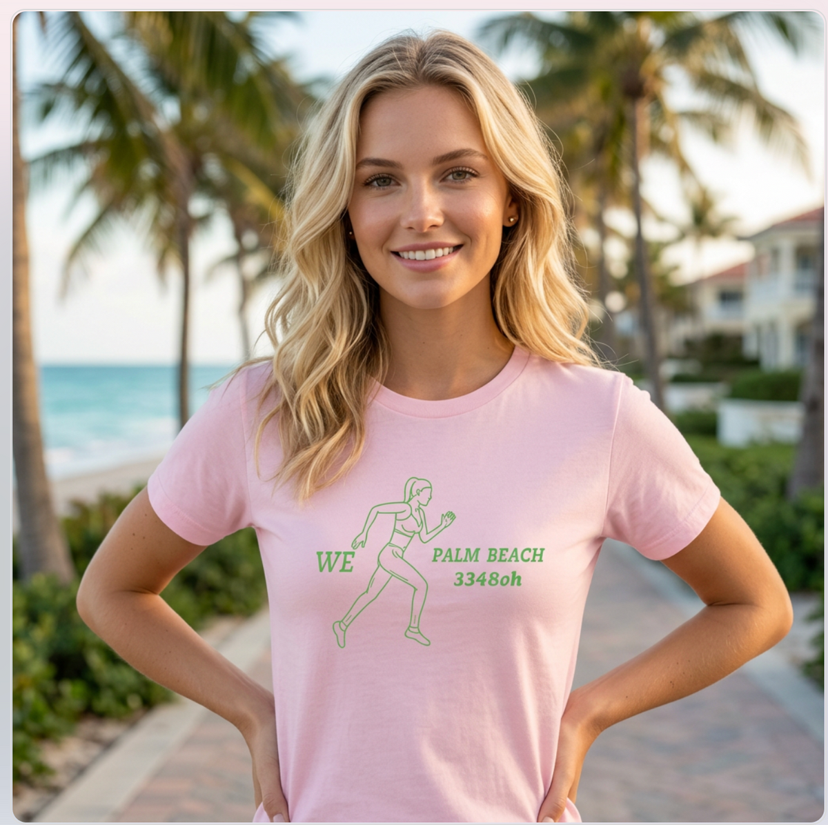 3348oh We Run Palm Beach t-shirt — Palm Beach style product photo